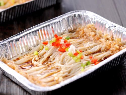 白碱滩锡纸烤金针菇